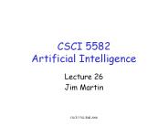 CSCI 5582 Artificial Intelligence