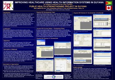 IMPROVING HEALTHCARE USING HEALTH INFORMATION SYSTEMS IN GUYANA
