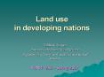 Land use in developing nations PowerPoint PPT Presentation