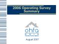 2006 Operating Survey Summary PowerPoint PPT Presentation