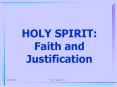 HOLY SPIRIT: Faith and Justification PowerPoint PPT Presentation