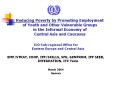 Reducing Poverty by Promoting Employment of Youth and Other Vulnerable Groups in the Informal Econom PowerPoint PPT Presentation