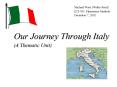 Our Journey Through Italy PowerPoint PPT Presentation