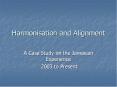 Harmonisation and Alignment PowerPoint PPT Presentation