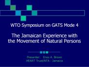 Presenter: Enos A. Brown