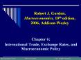 Robert J. Gordon, Macroeconomics, 10th edition, 2006, Addison-Wesley PowerPoint PPT Presentation