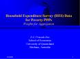 Household Expenditure Survey HES Data for PovertyPPPs Weights for Aggregation PowerPoint PPT Presentation