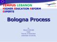 TEMPUS LEBANON HIGHER EDUCATION REFORM EXPERTS PowerPoint PPT Presentation