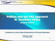 Southern African Regional Poverty Network Funding Presentation