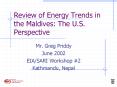 Review of Energy Trends in the Maldives: The U.S. Perspective PowerPoint PPT Presentation