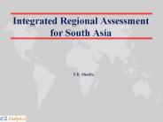 Integrated Regional Assessment for South Asia