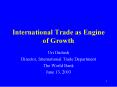 International Trade as Engine of Growth PowerPoint PPT Presentation