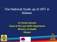 The National Scale up of ART in Malawi PowerPoint PPT Presentation