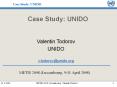 Case Study: UNIDO PowerPoint PPT Presentation