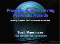 From Inspiring to Driving Provincial Agenda PowerPoint PPT Presentation