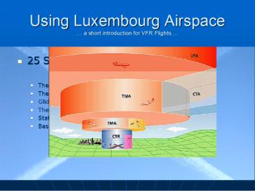 Using Luxembourg Airspace a short introduction for VFR Flights
