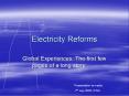 Electricity Reforms PowerPoint PPT Presentation