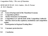Competition Policy : The case of Mauritius