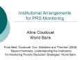Institutional Arrangements for PRS Monitoring PowerPoint PPT Presentation