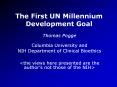 The First UN Millennium Development Goal PowerPoint PPT Presentation