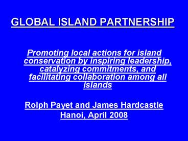 GLOBAL ISLAND PARTNERSHIP