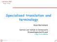 Specialised translation and terminology PowerPoint PPT Presentation