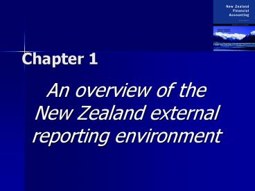 An overview of the New Zealand external reporting environment