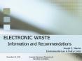 ELECTRONIC WASTE PowerPoint PPT Presentation