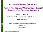 Accommodation Decisions:
