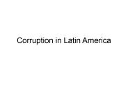 Corruption in Latin America