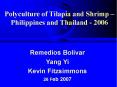 Polyculture of Tilapia and Shrimp  PowerPoint PPT Presentation