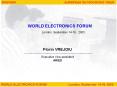 WORLD ELECTRONICS FORUM PowerPoint PPT Presentation