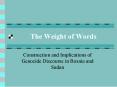 The Weight of Words PowerPoint PPT Presentation