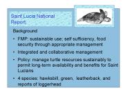 Saint Lucia National Report