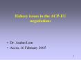 Fishery issues in the ACPEU negotiations PowerPoint PPT Presentation