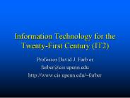 Information Technology for the TwentyFirst Century IT2