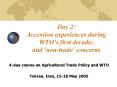 Day 2: Accession experiences during WTOs first decade and nontrade concerns PowerPoint PPT Presentation