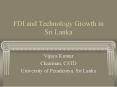 FDI and Technology Growth in Sri Lanka PowerPoint PPT Presentation