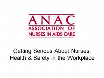 Getting Serious About Nurses: Health