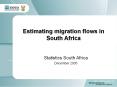 Estimating migration flows in South Africa PowerPoint PPT Presentation