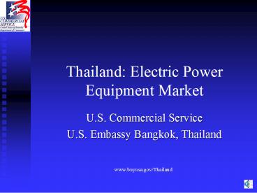 Thailand: Electric Power Equipment Market