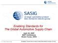 Enabling Standards for The Global Automotive Supply Chain PowerPoint PPT Presentation