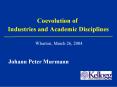 Coevolution of Industries and Academic Disciplines PowerPoint PPT Presentation