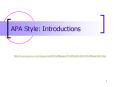 APA Style: Introductions PowerPoint PPT Presentation