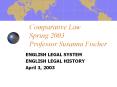 Comparative Law Spring 2003 Professor Susanna Fischer PowerPoint PPT Presentation