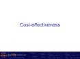 Cost-effectiveness