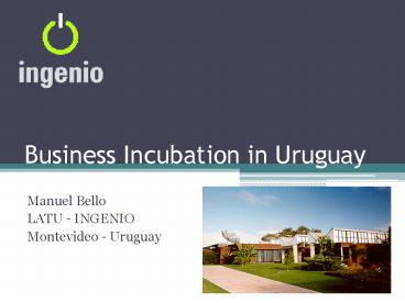 Business Incubation in Uruguay