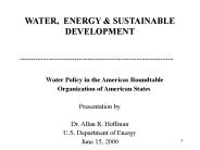 WATER, ENERGY