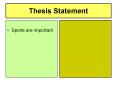 Thesis Statement PowerPoint PPT Presentation