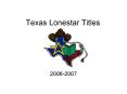 Texas Lonestar Titles PowerPoint PPT Presentation